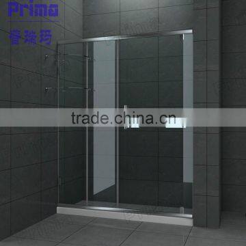 Cheap Price For Sale Glass Shower Enclosure With Stainless Steel Handle Customized For Acrylic Base