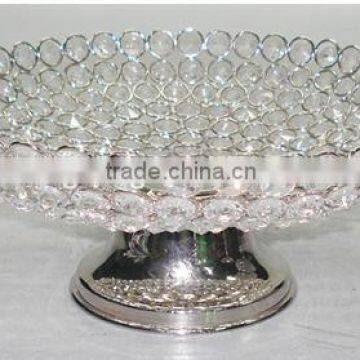 Elegant well designed Charger Plates Wholesale, Glass Beaded charger plate for wedding and hotel decoration