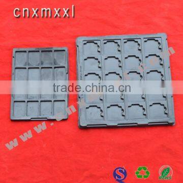 black anti-static plastic blister tray