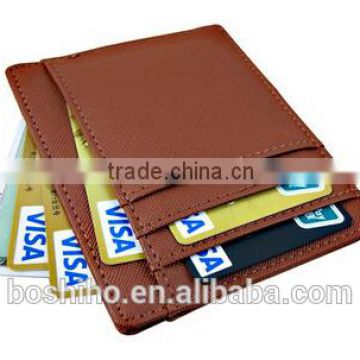 EU Hot Sale Cowhide First Layer Leather id business card holder