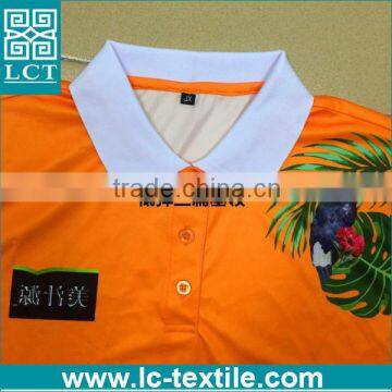 Unique Tropic Jungle Pattern Printed Cheap Promotional Sublimation Polo Tshirt photo-3