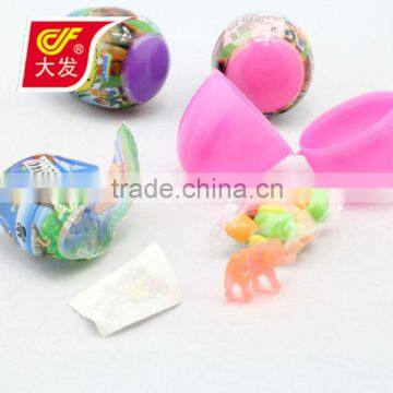 Dafa plastic surprise eggs,surprise egg toy candy