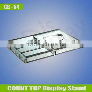 Acrylic counter display block for cosmetics