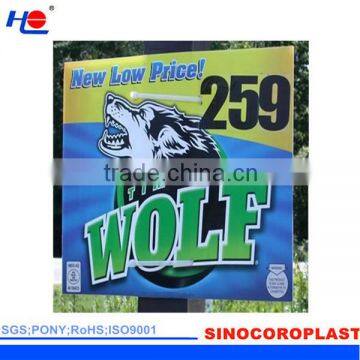 resistance dirt and aging resistance pp coreflute not rot signboard