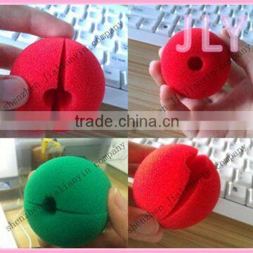 Light Blue Green Red Deluxe Sponge Red Clown Nose Factory