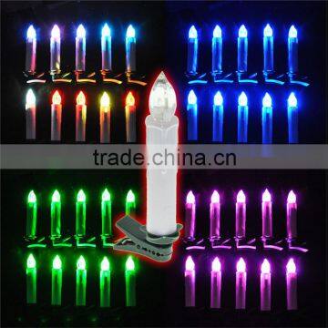 Electric candle light 12 color change flicking tea light for wedding