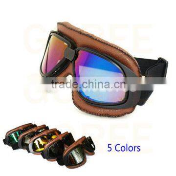 Motocross Goggles Sunglasses Aviator Pilot Cruiser Scooter ATV Goggle 5 Lens photo-6