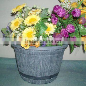 Wooden like flower pot