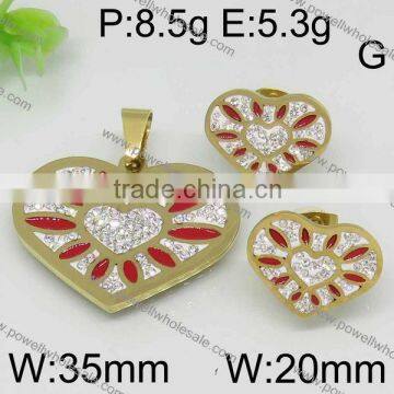 Powell Wholesale Fashion Jewelry Set Gold Color Popular China Suppliers