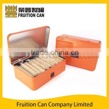 Rectangular Gift Biscuit Cookies Tin Box with Hinged Lid