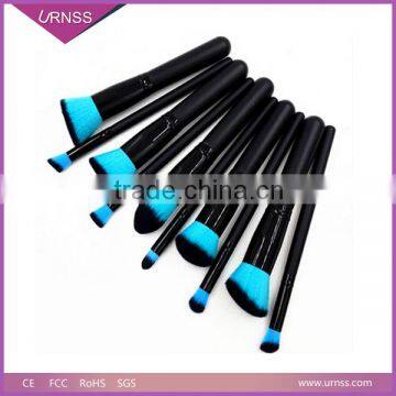 10 Pcs high quality pink makeup Brush set with grid pattern