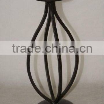 Black iron candle holder stand