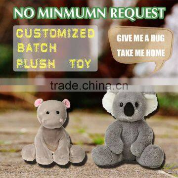 Promotional cheap plush teddy bear toy with blue t shirt custom cute soft stuffed plush teddy bear