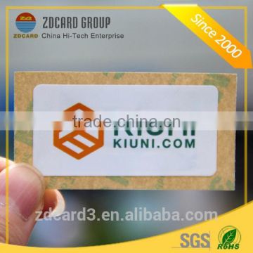 Customized logo printable paper hf rfid label