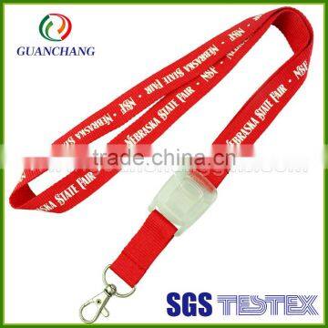 2015 new products printed logo lanyards with metal hook