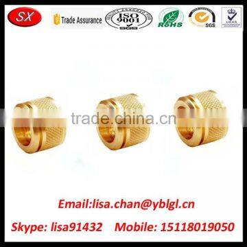 Directly Cutom Brass Inserts Straight Knurling CNC Nut photo-2
