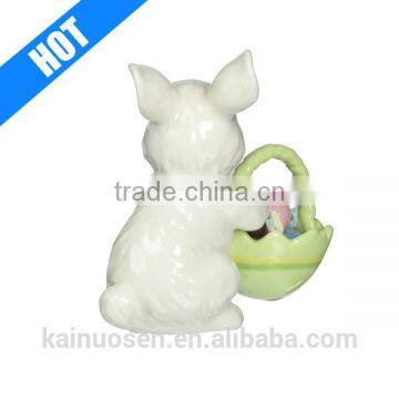 Bunny With Easter Basket Figurine photo-2