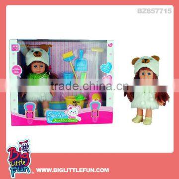 Vinyl toy doll cleaning toy set