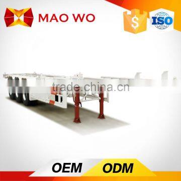 China Export 3 Axles 40 ft 20 ft Container Chassis Skeleton Semi Trailer for Sale photo-3