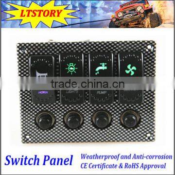 Boat Marine Rocker Switch Panel 4 switches