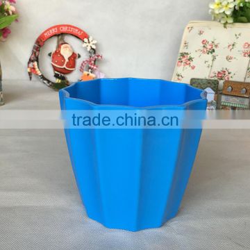 New design colorful plastic decorative plant pots indoor