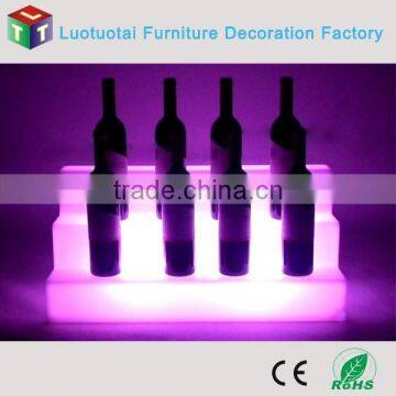 illuminated led bar wine shelf, color changing led bottle rack in 