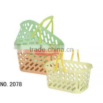 high quality cheap price small plastic vegetable baskets/plastic gift baskets/plastic collapsible plastic basket