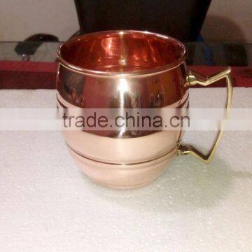 NEW ARRIVAL BPA FREE SMOOTH MOSCOW MULE 100% COPPER BARREL 16 OZ MUG photo-2
