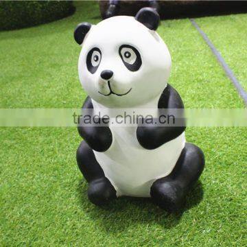 Home garden seats christmas decorative 30cm Height small artificial white and black fiberglass chinese flat Panda E10 28X05