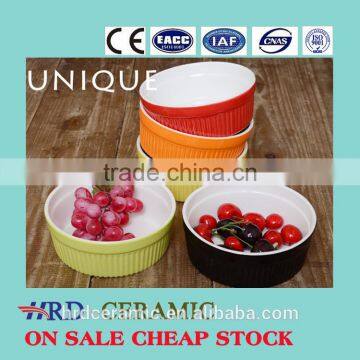 Stocked cheap colorful round shape sceramic noodle bowl