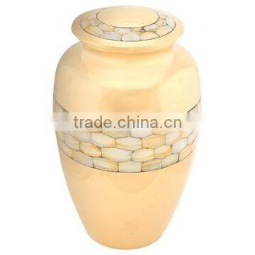 Mother of Pearl Brass Cremation Urn