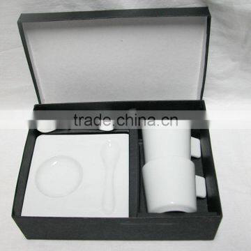 Lifestyle Promotional Porcelain Espresso Coffee Cup and Saucer Set With Spoon photo-5