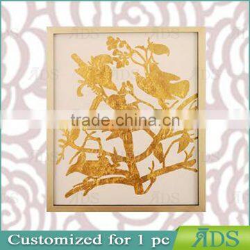 Framed Handmade Carve Pattens With Gold Leaf MDF Wall Art photo-4