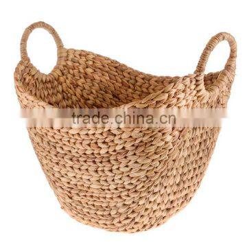 Water Hyacinth Natural Color Laundry Basket photo-3