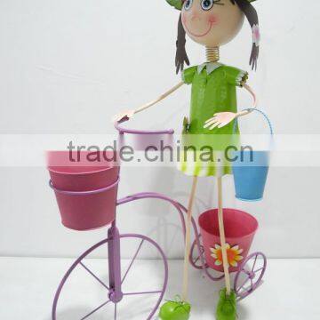 YS13586RV2 girl tricycle metal planter stand with high quality