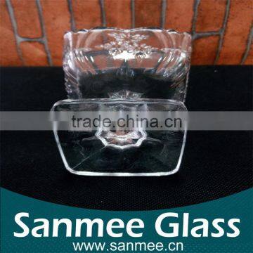 Large Size Square Shape Ice Cream Glass Cup photo-3