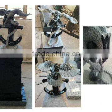 American Style Granite Sculpture Eagle Pedestal