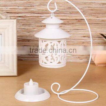 Morden Outdoor Metal Luminous Lanterns in Whitecolor Candle Holder photo-2