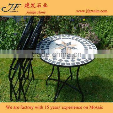 Outdoor Flod Furniture Ceramic Mosaic Garden Coffee Table Set Designs photo-2