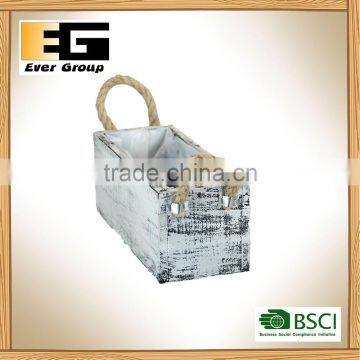 Outdoor Wooden Artificial Plants Flower Pots photo-3