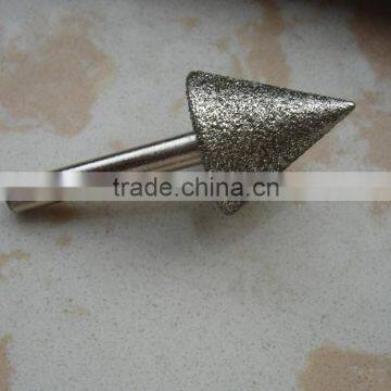 Electroplated diamond burr for stone carving(cone shape)