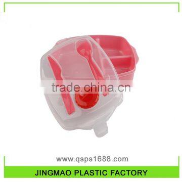 Promotional Hotsale Microwave Use Plastic Lunch Box With Cutlery Set photo-2