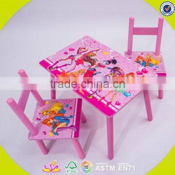 Wholesale Cheap Kindergarten Natural Wooden Round Tables High Quality Children Wooden Table and Chairs W08G210 photo-6