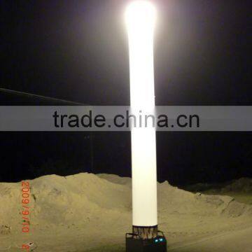 Moveable inflatable light tower for emergency rescue