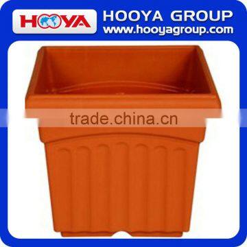 PLASTIC FLOWER VASE, PLASTIC VASE, BROWN PLASTIC VASE,RECTANGLE PLASTIC FLOWER