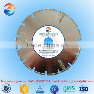Electroplated blade for marble cutting