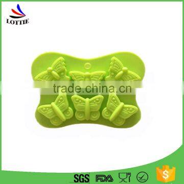 China Manufacturers 2016 butterfly shaped silicone ice cube tray