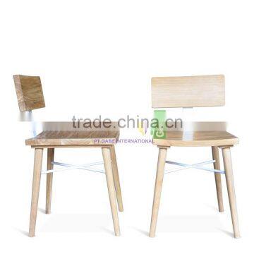 Dining Chair Japanese Style Made From Solid Teak Wood , Natural Color Fine Sanded photo-2