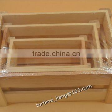 Large Natural Wood Box or Wooden Crate photo-2