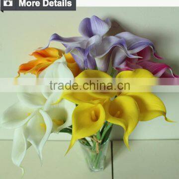 Hot Sale Real Touch Ribbon Flower Calla Lily photo-6
